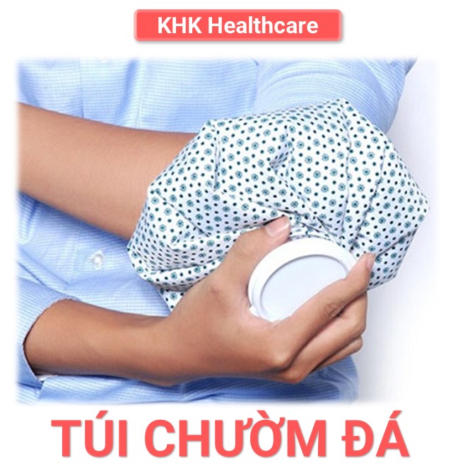 Túi chườm lạnh PT Medical CỠ NHỎ họa tiết chấm bi xanh - KHK Healthcare
