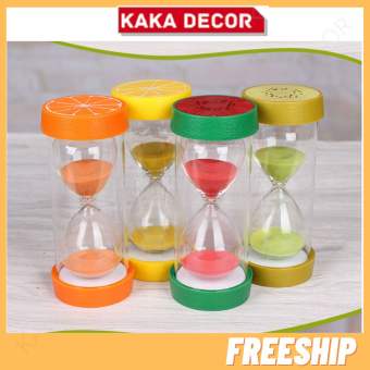 Đồng hồ cát kiểu trái cây 1/3/5/10/15/30 phút mini, đồng hồ hẹn giờ đếm ngược trang trí để bàn cute dễ thương