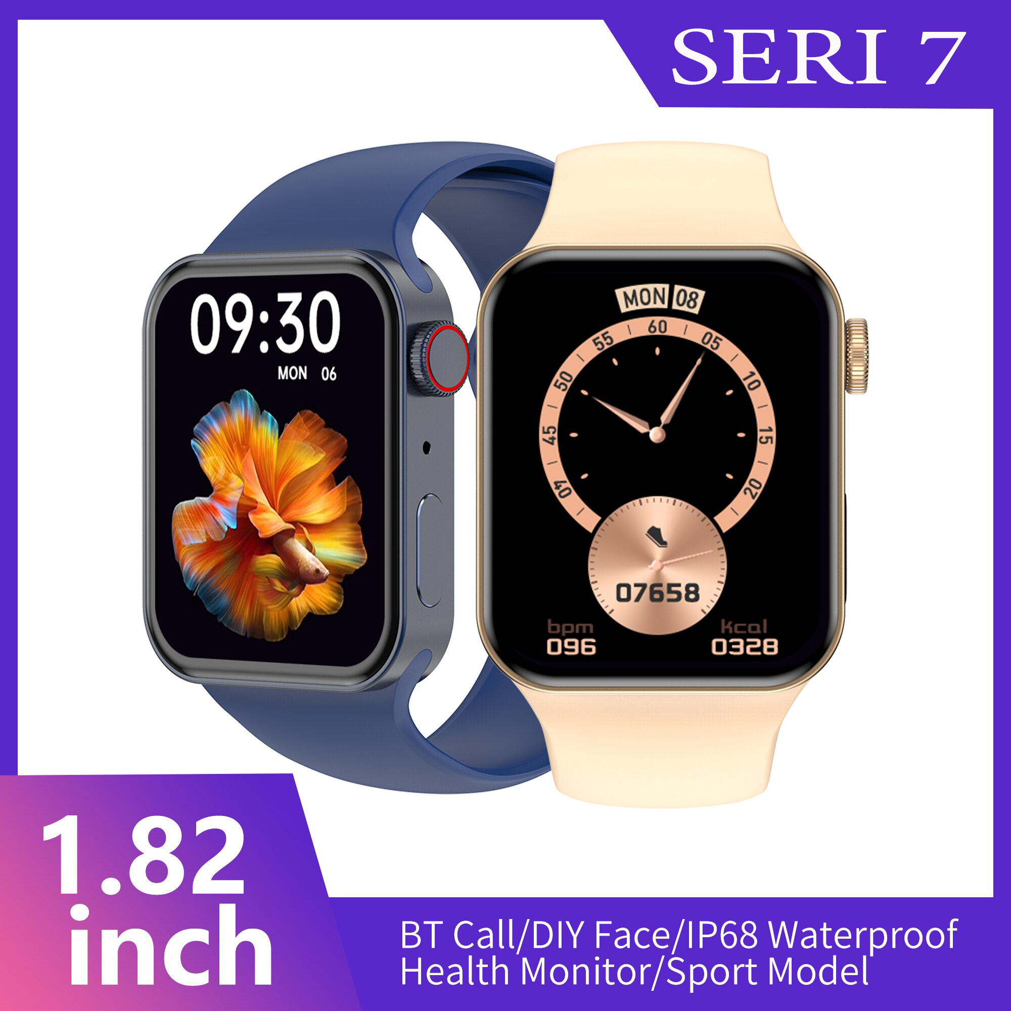 Smart Watch 7- Đồng hồ thông minh Z36 Series 7 Sạc không dây, Nghe gọi bluetooth, Thay ảnh, dùng được 2 nút, có Tiếng Việt