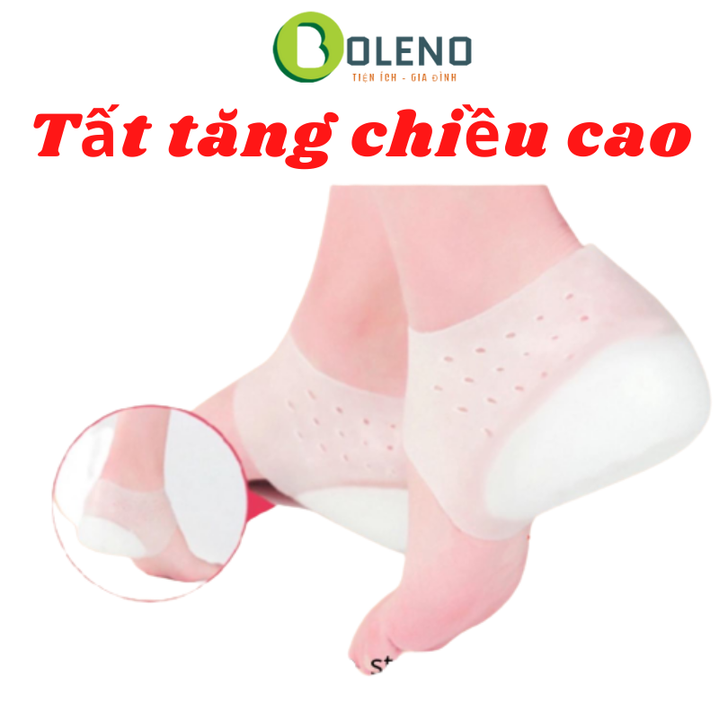 Tất tăng chiều cao silicon chất lượng cao, dẻo dai, êm chân - vớ độn giày silicon tăng chiều cao 2cm/3cm