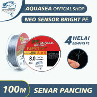 AQUASEA - Tali Pancing PE Sensor Bright 100m Senar NEO+si2 Jepang Super Kuat & Tahan
