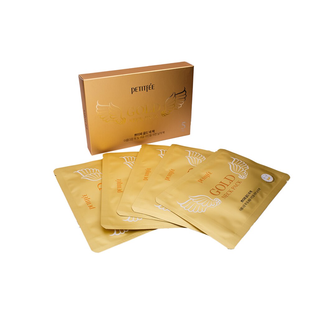 Mặt nạ cổ PETITFEE Gold Neck Pack (5miếng/hộp) (date: 11/2024)