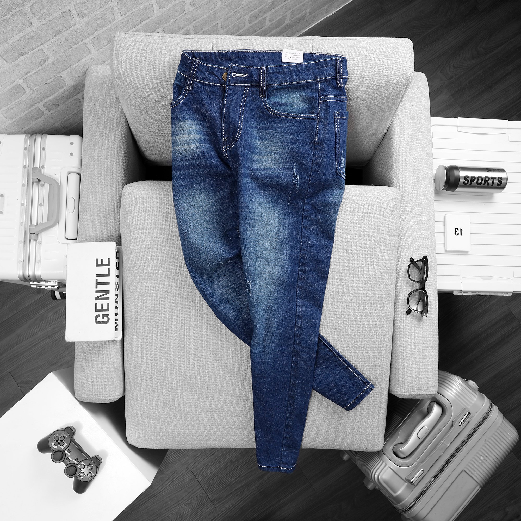 Quần jean nam xanh dương cao cấp ms29