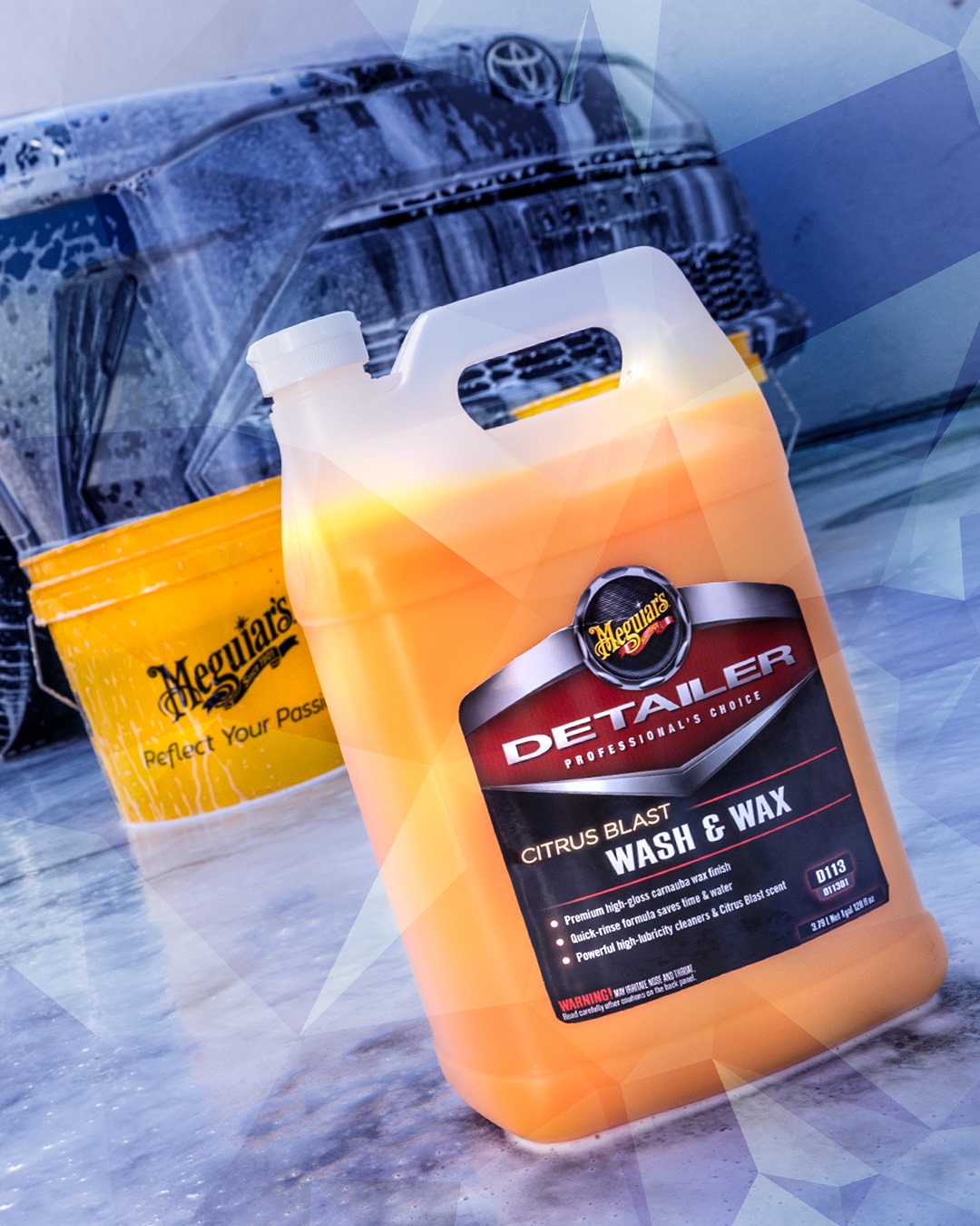 Xà phòng rửa xe hương cam/ meguiar's citrus blast wash & wax - d11301, 1 gallon