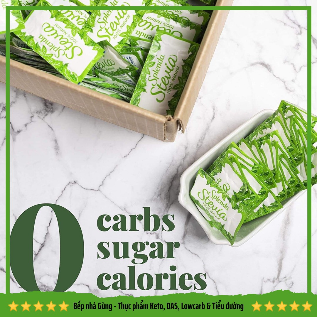 Combo 10 gói Đường ăn kiêng Stevia cỏ ngọt, cho người bệnh đường huyết, ăn kiêng, keto