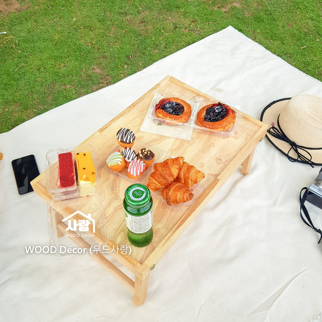 Bàn gỗ xếp mini - Bàn picnic - Bedtray - Bàn gỗ trên giường - Bàn ăn mini