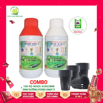 Combo (100 rọ + 1 cặp dd ăn lá + 1 gói hạt giống) Bộ 100 cái Rọ Nhựa Ø65 Trồng Rau Thủy Canh cho ống PVC + 1 cặp dung dịch thủy canh Hydro Umat V dành cho rau ăn lá (rọ màu ngẫu nhiên)