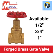 Meco Brass Gate Valve 1/2"-1" by Brix Industries