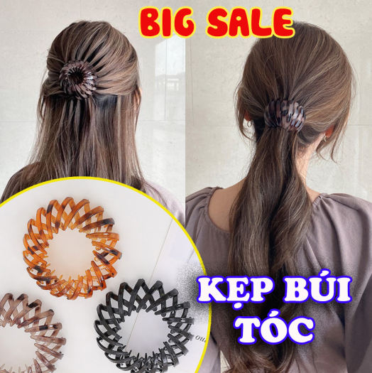 Kẹp búi tóc tròn tiện dụng cho nữ, Chụp búi tóc co giãn thông minh, Kẹp tóc,Lưới búi tóc(KCT03)Gia dụng Huy Tuấn Hà Nội