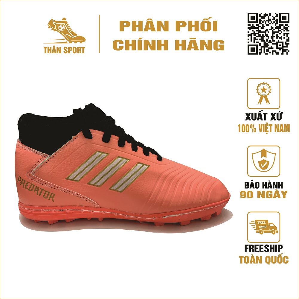 [ FREESHIP TỪ 30K ] Giầy đá bóng nam Predator màu hồng sân cỏ nhân tạo - Đế cao su khâu full đế