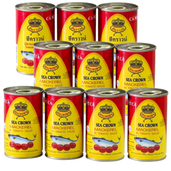 10 Hộp cá mòi sốt cà Sea Crown 155g/hộp
