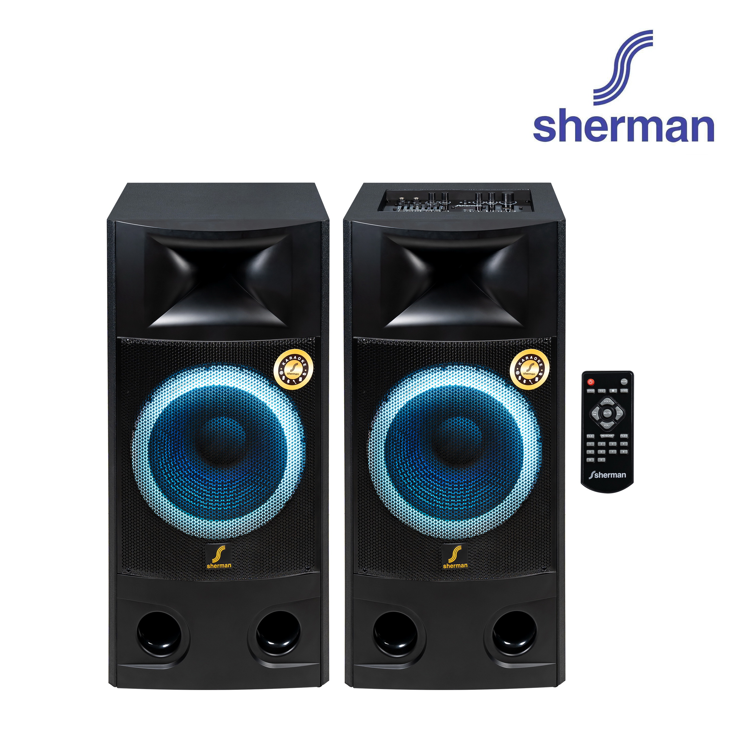 Sherman ชุดลำโพงขยายกลางแจ้ง ขนาด 12 นิ้ว รุ่น SB-801 (สีดำ) ราคา 9,900 บาท*ส่งฟรี