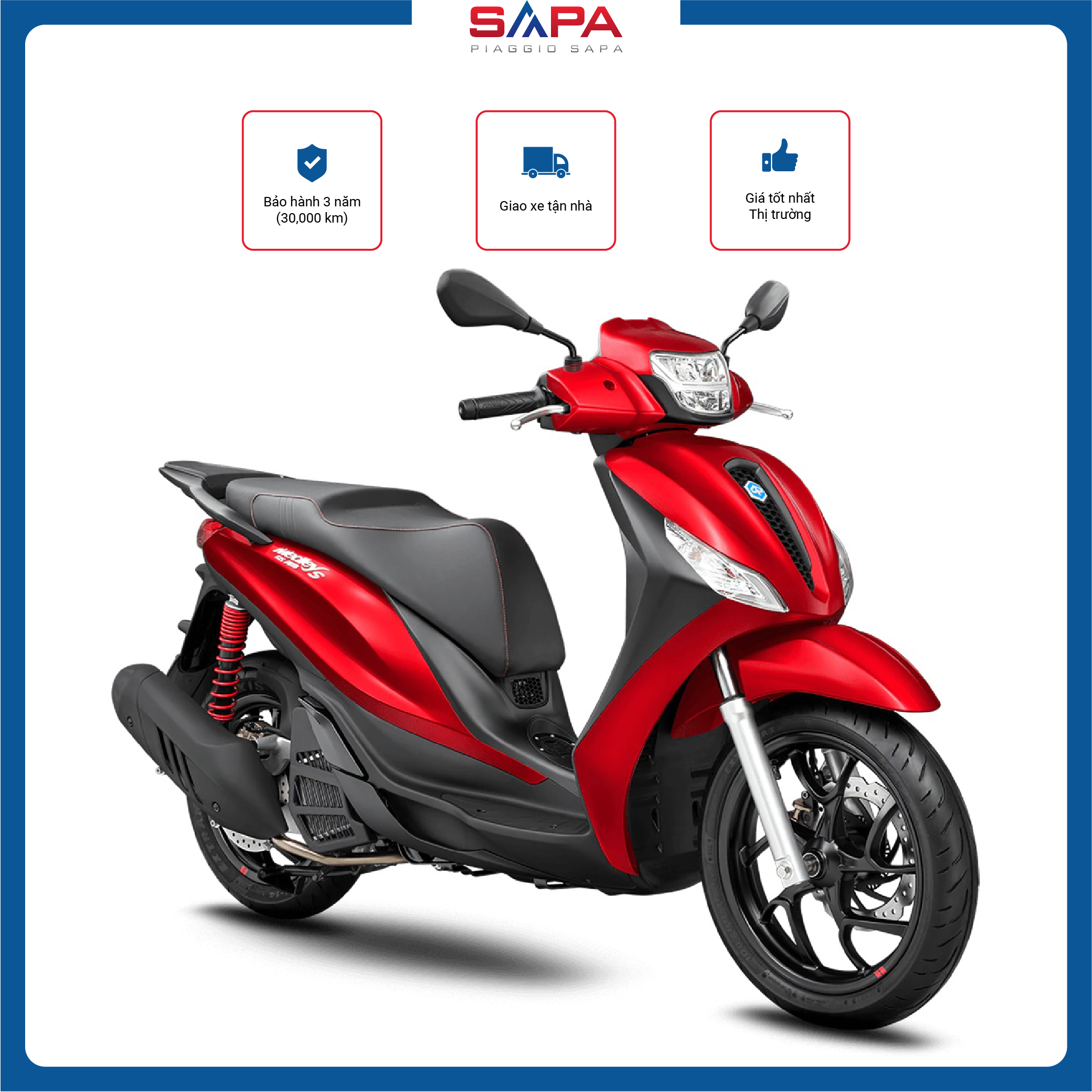 Xe máy Piaggio Medley S 150 2022 (Màu Đỏ)