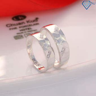 Nhẫn bạc đôi tình yêu khắc tên theo yêu cầu ND0450 - Trang Sức TNJ