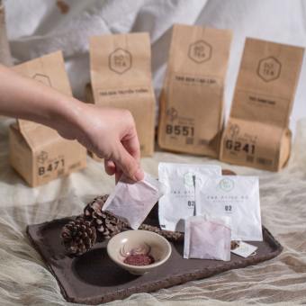 50 gói trà túi lọc hibiscus/trà atisô đỏ Dotea gói 2gam, pha trà trái cây, trà nhiệt đới theo mùa, chua nhẹ, sắc đỏ đẹp mắt