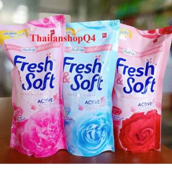 Combo 3 Túi Nước Xả Vải Fresh & Soft Thái Lan 600ml/Bịch[Hồng + Xanh + Đỏ]