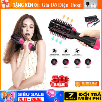 Lược Điện Chải Tóc, Máy sấy tóc, đa năng, lược điện sấy tạo phồng tóc đa năng - máy sấy tóc đa năng 3 trong 1 One Step, lược điện chải lóc làm cong, máy tạo kiểu tóc làm phồng đa năng, Bảo hành 12 tháng