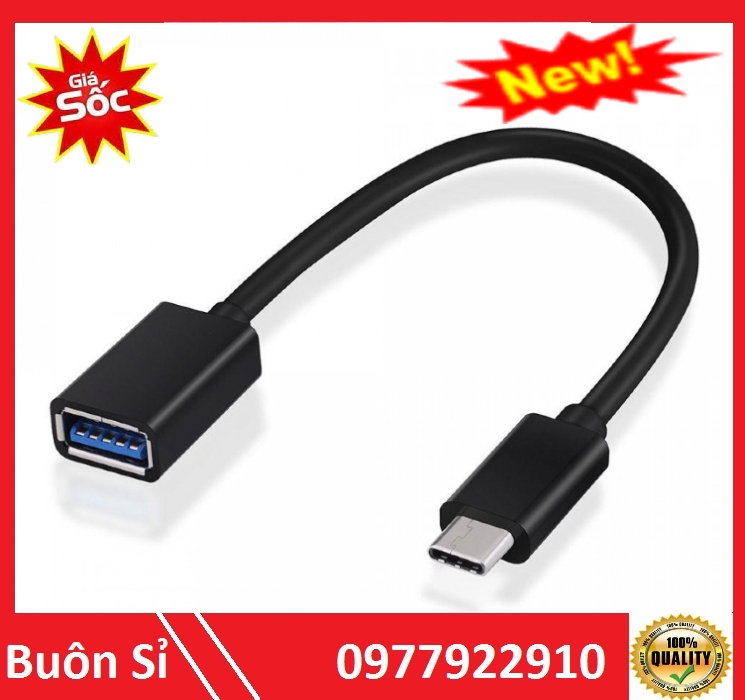 Cáp otg chuyển đổi từ type c sang usb