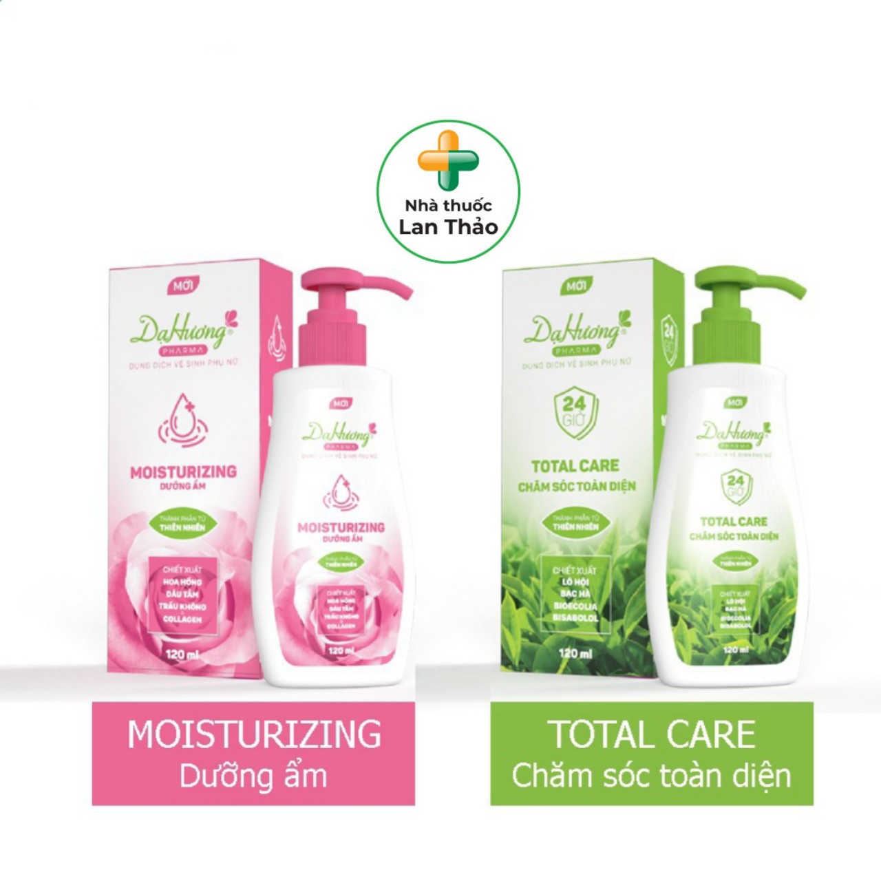 Dung dịch vệ sinh Dạ hương pharma 120ml giúp dưỡng ẩm sáng hồng tươi trẻ