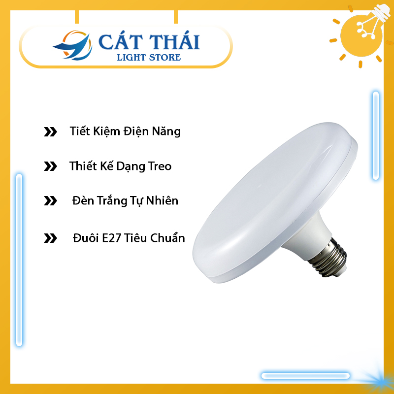 Bóng đèn LED đĩa bay siêu sáng 18w 24w 36w với công suất cực lớn tiết kiệm năng lượng  chiếu sáng trong nhà máy sản xuất điện gia dụng đuôi chuẩn E27