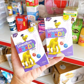 VITAMIN D3  K2 LINEABON HỖ TRỢ HẤP THỤ CANXI CHO TRẺ NHỎ