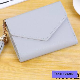 Ví da cầm tay mini nữ, bóp nữ cầm tay đựng tiền, thẻ gấp ba đẹp T543