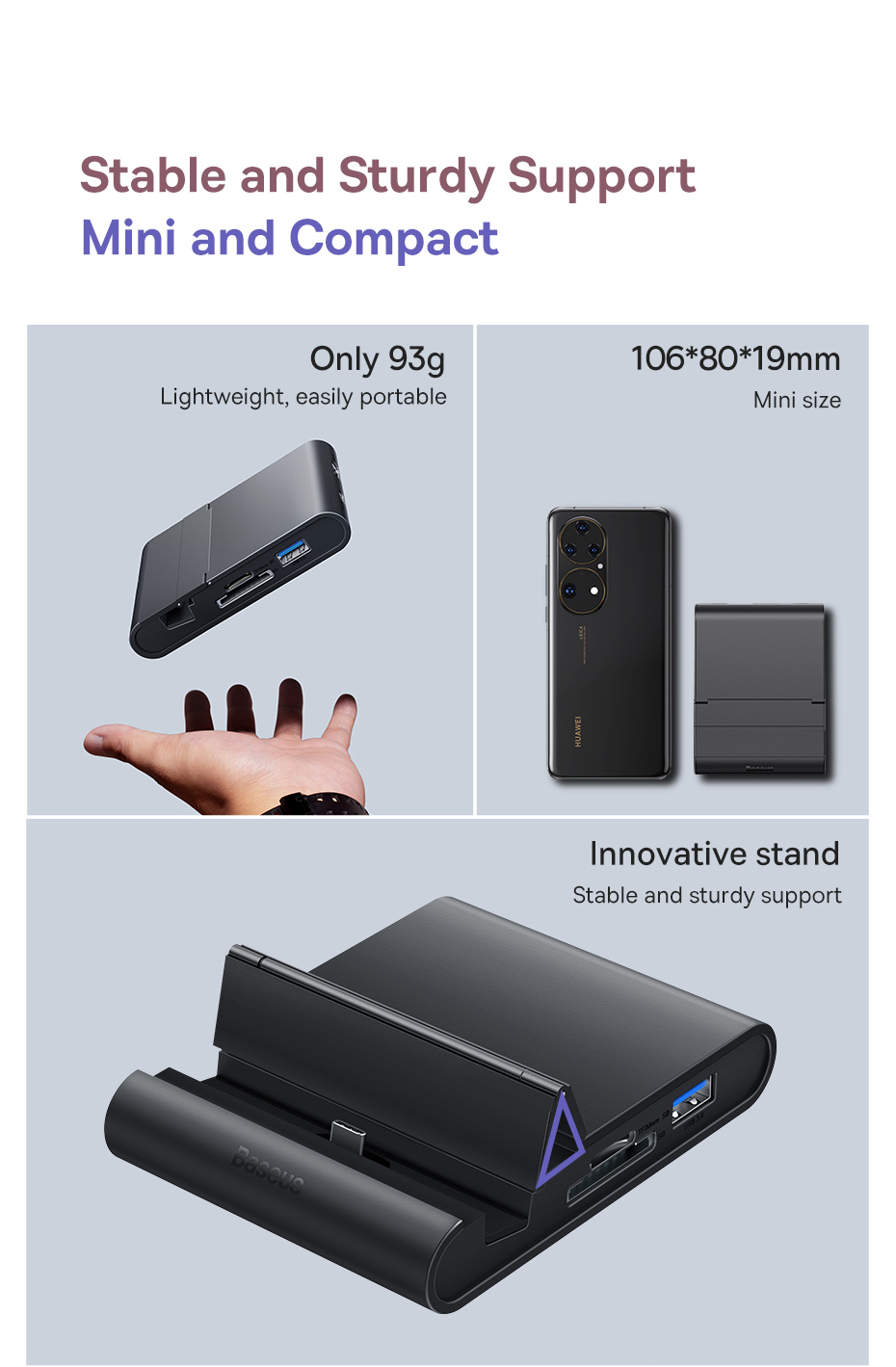 Baseus Mate Docking Station Dex USB C HUB to USB 3.0 HDMI