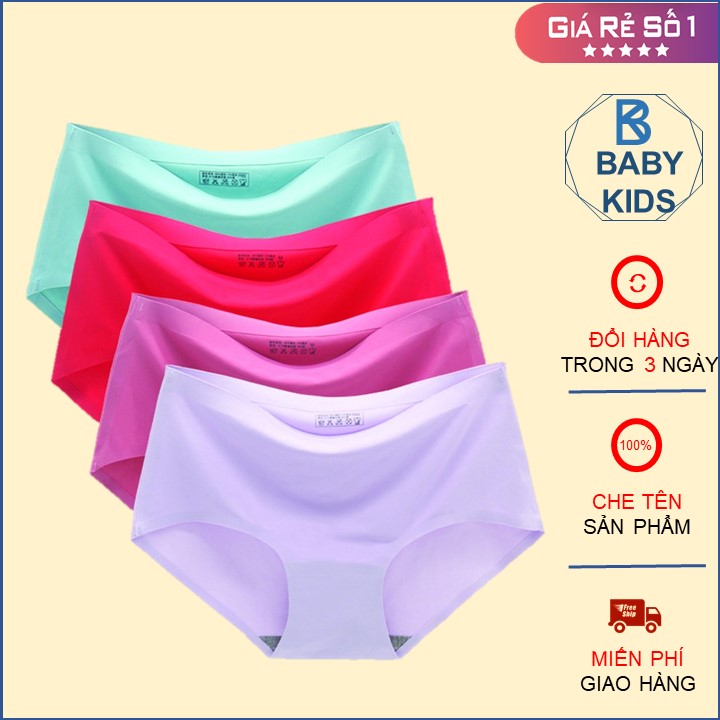 Quần lót nữ- Combo 10 quần lót nữ su đúc không đường may vải thun lạnh thoáng mát mềm mịn, quần lót nữ đúc su thun lạnh cạp ép không viền, quần lót nữ đúc su không viền nhiều màu