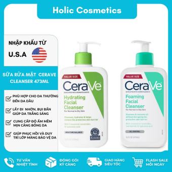 sữa rửa mặt Cerave cleanser 473ml