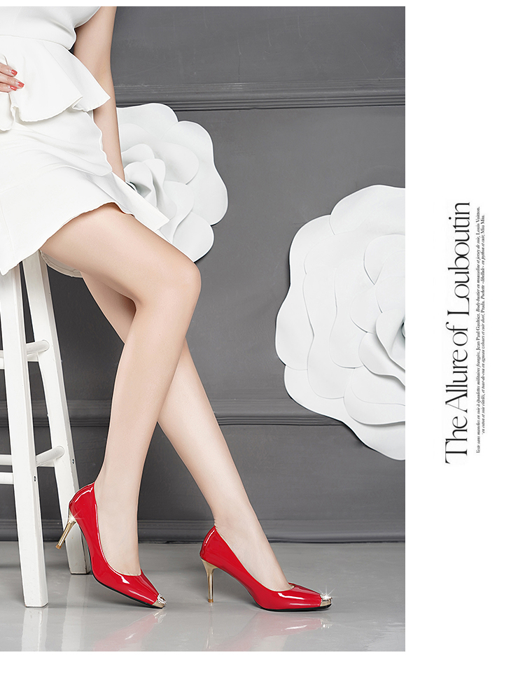 Giày Cao Gót Giày Nữ 2020 Xuân Mẫu Mới Dễ Phối Mốt Thời Thượng Màu Đỏ Giày Cưới Đầu Nhọn Gót Nhọn Giày OL Giày Công Sở 11