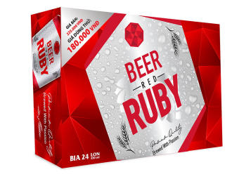 Thùng 24 lon Bia RuBy 330ml