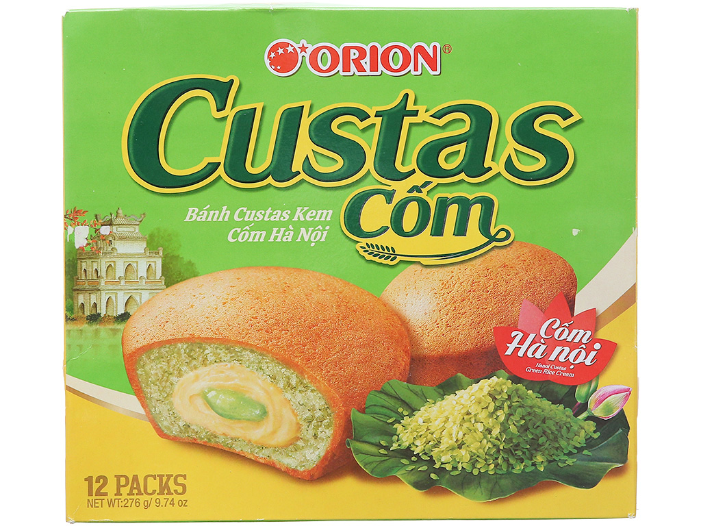 Bánh orion custas nhân kem cốm hộp 276g