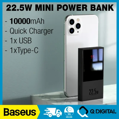 Baseus Super Mini 22.5W Fast Charging Powerbank Digital Display 10000mAh 20000mAh Quick Charge Powerbank Portable Charger (3)