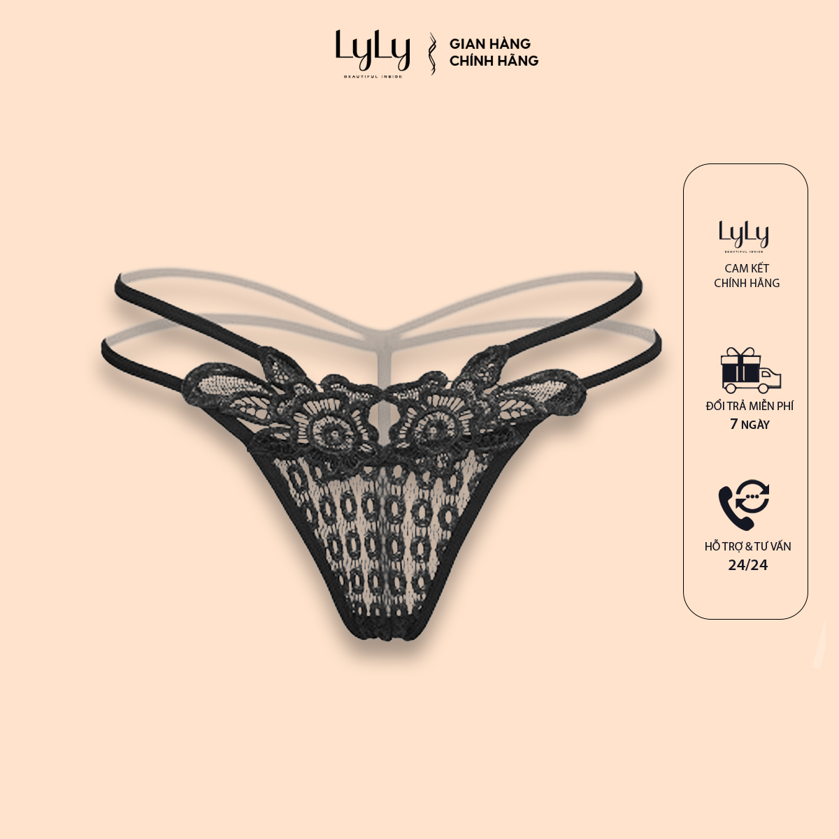 Quần lót lọt khe 2 dây Lyly Lorem - QL002 sexy, khiêu gợi 2 màu đỏ trắng bắt mắt, tôn dáng nổi da