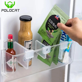 Polocat Dụng Cụ Chia Ngăn Tủ Lạnh Bằng Nhựa Dụng Cụ Nhà Bếp Kệ Chai Dụng Cụ Chia Ngăn Cửa Hai Bên Nhà Bếp Phân Loại Kẹp