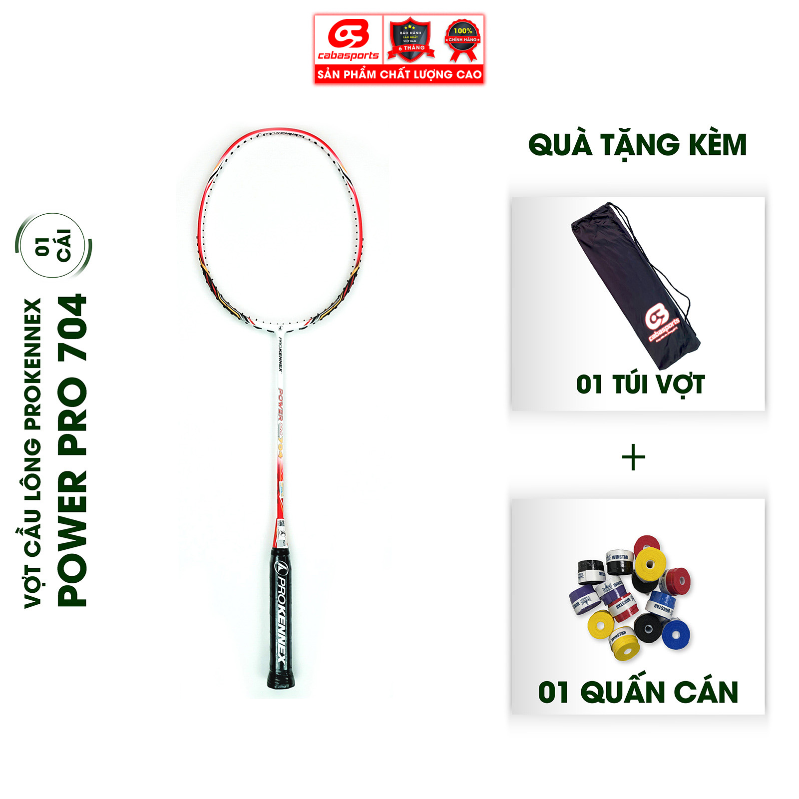 Vợt cầu lông Prokennex POWER PRO 704 giá rẻ chính hãng carbon công thủ toàn diện