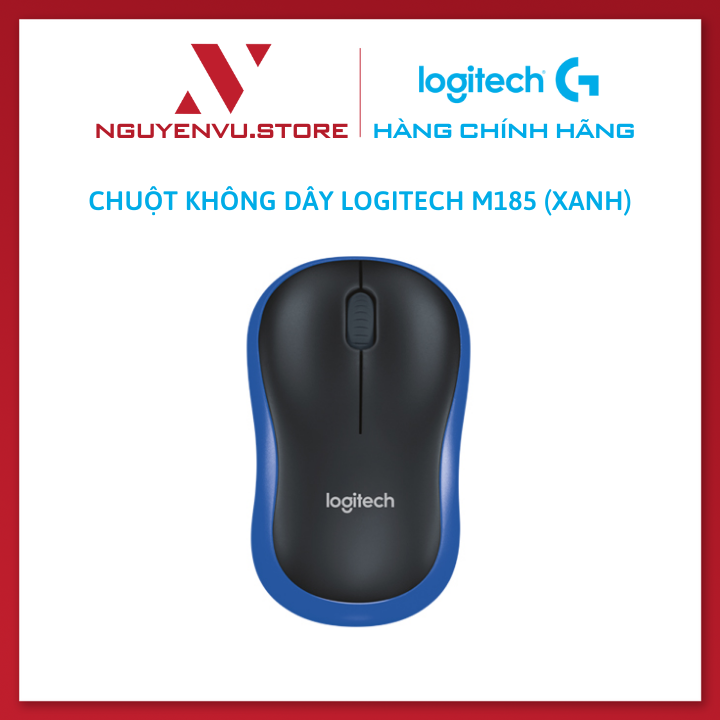 Chuột không dây logitech m185 - hàng chính hãng