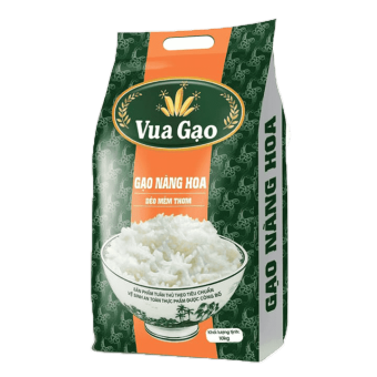 Gạo Nàng Hoa Dẻo Thơm Mềm Túi 10kg-Vua Gạo
