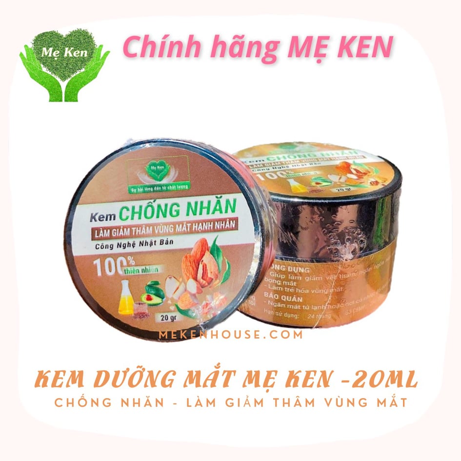 Kem dưỡng mắt chống nhăn ngừa lão hóa, làm tan bọng mắt, mờ thâm quầng vùng mắt mẹ ken
