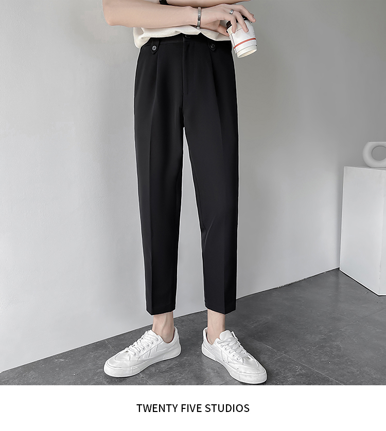 Quần baggy nam ống rộng, khuy quần cách điệu tinh tế mang phong cách Hàn Quốc