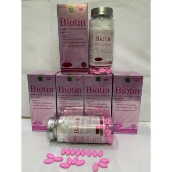 Biotin bổ sung biotin vitamin B5, giúp bảo vệ tóc cho tóc chắc khỏe, làm đẹp da chống lão hóa