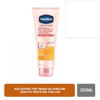 Dưỡng thể chống nắng trắng da Vaseline 50x SPF 50+ Thái Lan 320ml