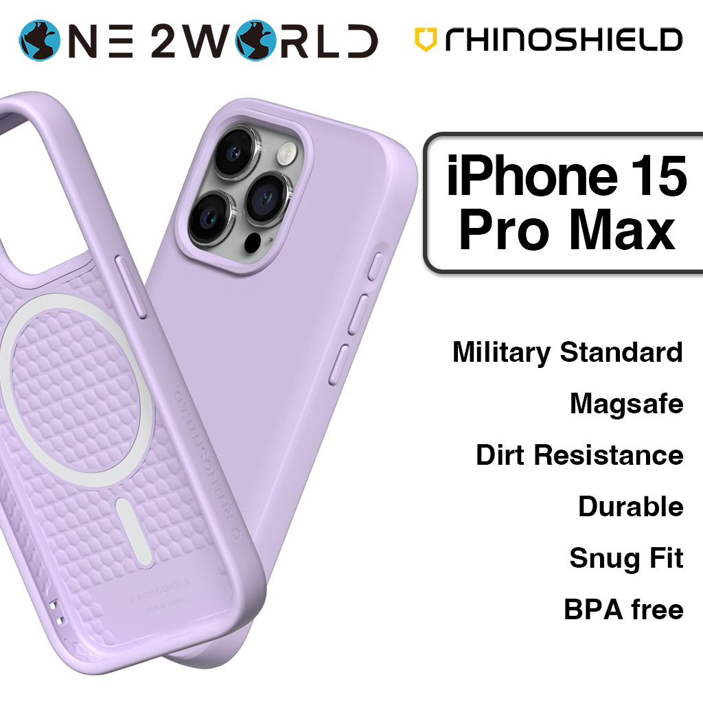 RhinoShield Case Compatible with [iPhone 15 Pro Max] | SolidSuit - Shock  Absorbent Slim Design Protective Cover with Premium Matte Finish 3.5M /  11ft