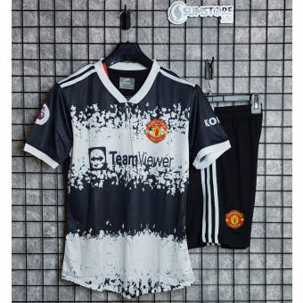 Áo Đá Bóng Thể Thao MU Trắng Đen ZK - Áo Bóng Đá Mới 2022