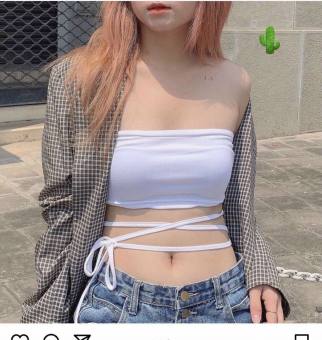 Áo Ống dây buộc chéo eo sexy