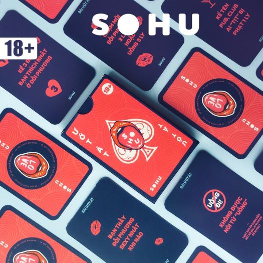 ◑✖ ̅ Bộ bài drinking game Ướt Át SOHU cho cặp đôi hẹn hò đi chơi 40 lá
