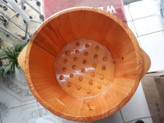 chậu gỗ ngâm chân có hạt masager