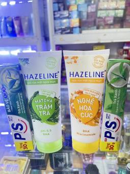 Sữa Rửa Mặt Hazeline Kiwi Nghệ hoa cúc, Matcha lựu đỏ tràm trà , yến mạch dâu tằm 100g