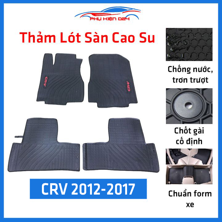 Thảm lót sàn cao su ô tô Honda CRV 2012 2013 2014 2015 2016 2017 chuẩn theo xe 3D