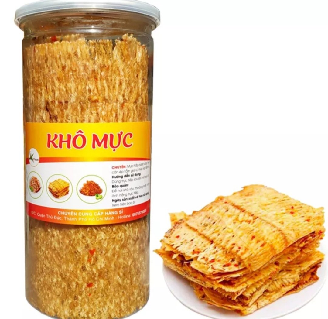 Hũ mực khô hấp nước cốt dừa hiệu cô ba food hũ 250gr